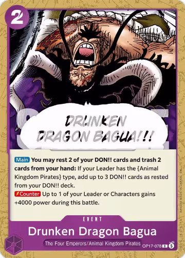 Drunken Dragon Bagua (OP17-078), The World's Strongest Warriors — One Piece card price