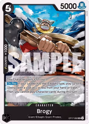 Brogy (OP17-092), The World's Strongest Warriors — One Piece card price