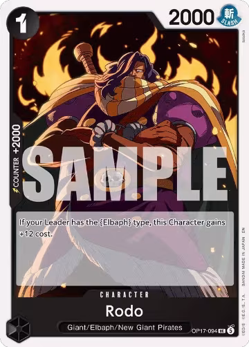 Rodo (OP17-094), The World's Strongest Warriors — One Piece card price