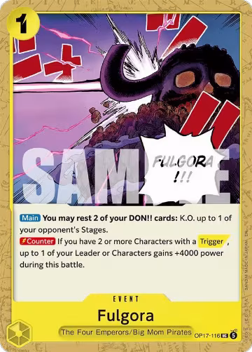 Fulgora (OP17-116), The World's Strongest Warriors — One Piece card price