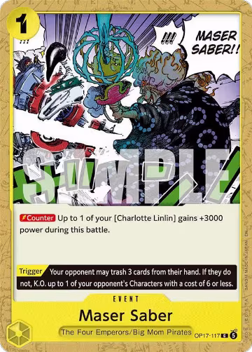 Maser Saber (OP17-117), The World's Strongest Warriors — One Piece card price
