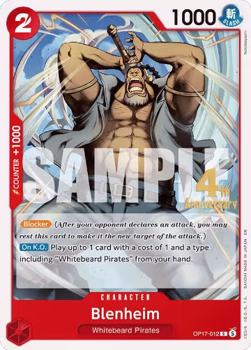 Blenheim (OP17-012), The World's Strongest Warriors Release Event Cards — One Piece card price