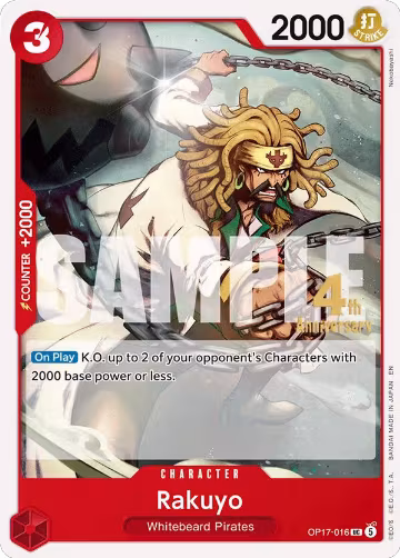 Rakuyo (OP17-016), The World's Strongest Warriors Release Event Cards — One Piece card price