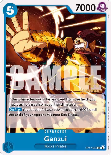 Ganzui (OP17-043), The World's Strongest Warriors Release Event Cards — One Piece card price