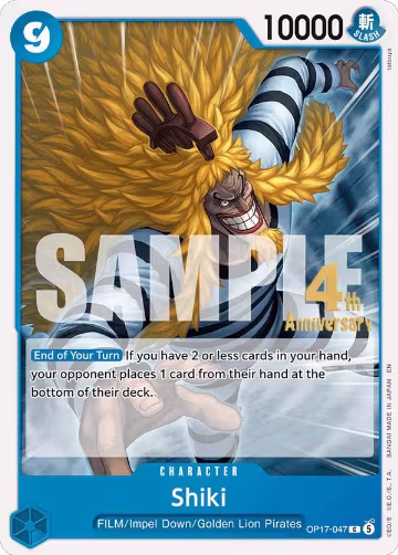 Shiki (047) (OP17-047), The World's Strongest Warriors Release Event Cards — One Piece card price