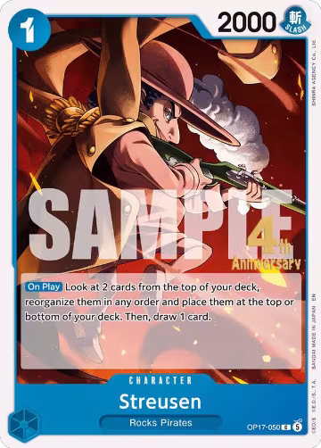 Streusen (050) (OP17-050), The World's Strongest Warriors Release Event Cards — One Piece card price