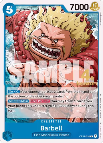 Barbell (OP17-053), The World's Strongest Warriors Release Event Cards — One Piece card price