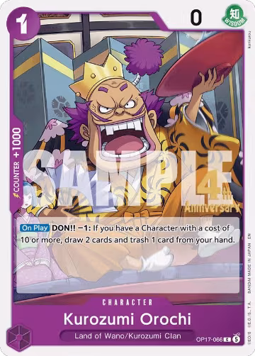 Kurozumi Orochi (OP17-066), The World's Strongest Warriors Release Event Cards — One Piece card price