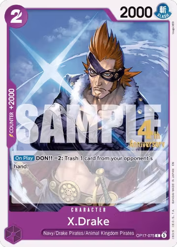 X.Drake (OP17-075), The World's Strongest Warriors Release Event Cards — One Piece card price