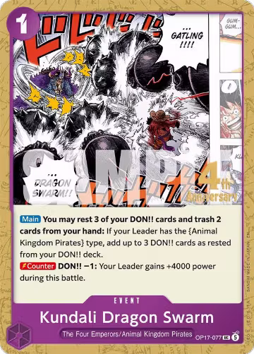 Kundali Dragon Swarm (OP17-077), The World's Strongest Warriors Release Event Cards — One Piece card price