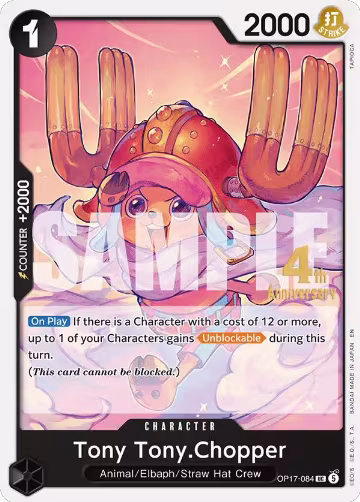 Tony Tony.Chopper (OP17-084), The World's Strongest Warriors Release Event Cards — One Piece card price