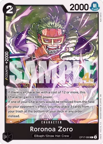 Roronoa Zoro (095) (OP17-095), The World's Strongest Warriors Release Event Cards — One Piece card price