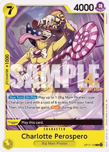 Charlotte Perospero (OP17-110), The World's Strongest Warriors Release Event Cards — One Piece card price