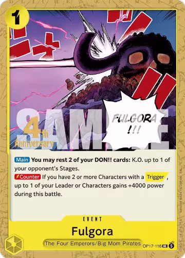 Fulgora (OP17-116), The World's Strongest Warriors Release Event Cards — One Piece card price