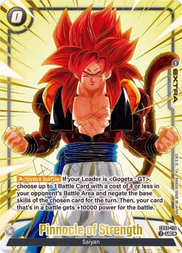Pinnacle of Strength (2nd Anniversary Set) (FB09-119), Fusion World Promotion Cards and Packs — DB Fusion card price