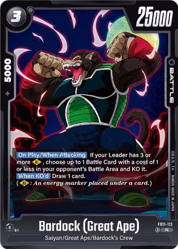 Bardock (Great Ape) (FB11-113), Brightness of Hope — DB Fusion card price