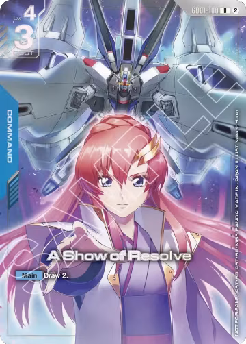 A Show of Resolve (1st Anniversary Event) (GD01-100), Gundam Promotional Cards — Gundam card price