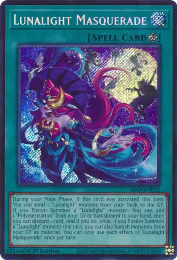 Lunalight Masquerade (Secret Rare) (26LP-EN013), Limited Pack World Championship 2026 — Yu-Gi-Oh! card price