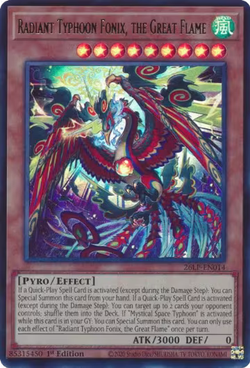 Radiant Typhoon Fonix, the Great Flame (26LP-EN014), Limited Pack World Championship 2026 — Yu-Gi-Oh! card price