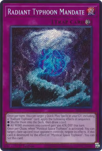 Radiant Typhoon Mandate (Secret Rare) (26LP-EN015), Limited Pack World Championship 2026 — Yu-Gi-Oh! card price