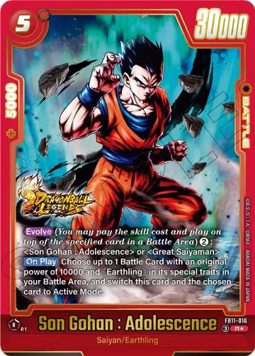 Son Gohan : Adolescence - FB11-016 (Alternate Art) (FB11-016), Brightness of Hope — DB Fusion card price