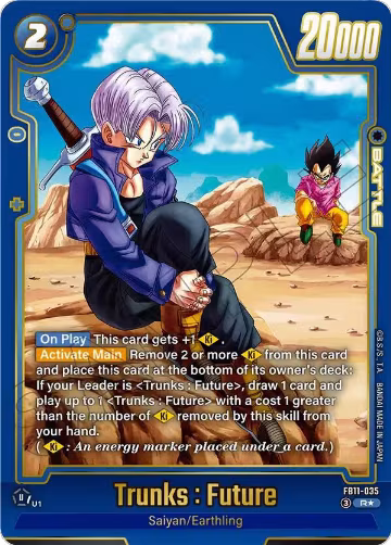 Trunks : Future - FB11-035 (Alternate Art) (FB11-035), Brightness of Hope — DB Fusion card price