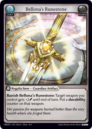 Bellona's Runestone (002), .asphodel/paradise Draft Pack — Grand Archive card price