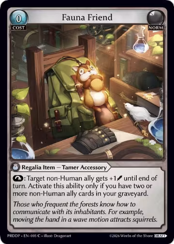 Fauna Friend (005), .asphodel/paradise Draft Pack — Grand Archive card price