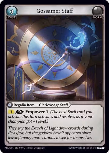Gossamer Staff (007), .asphodel/paradise Draft Pack — Grand Archive card price