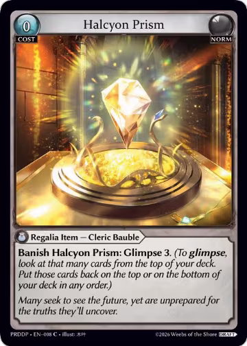 Halcyon Prism (008), .asphodel/paradise Draft Pack — Grand Archive card price