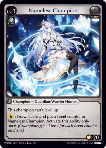 Nameless Champion (Guardian/Warrior) (001), .asphodel/paradise Draft Pack — Grand Archive card price