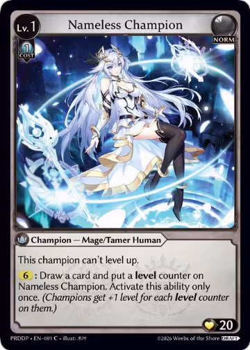 Nameless Champion (Mage/Tamer) (001) — card price