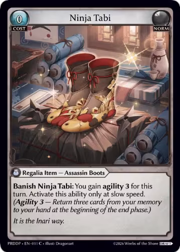 Ninja Tabi (011), .asphodel/paradise Draft Pack — Grand Archive card price