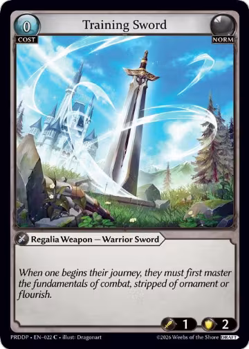 Training Sword (022), .asphodel/paradise Draft Pack — Grand Archive card price