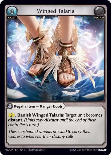 Winged Talaria (024), .asphodel/paradise Draft Pack — Grand Archive card price