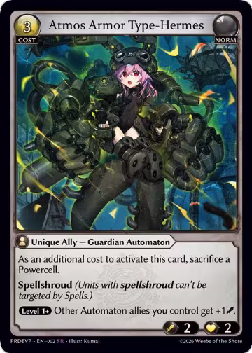 Atmos Armor Type-Hermes (002), .asphodel/paradise Event Pack — Grand Archive card price