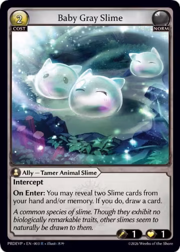 Baby Gray Slime (003), .asphodel/paradise Event Pack — Grand Archive card price