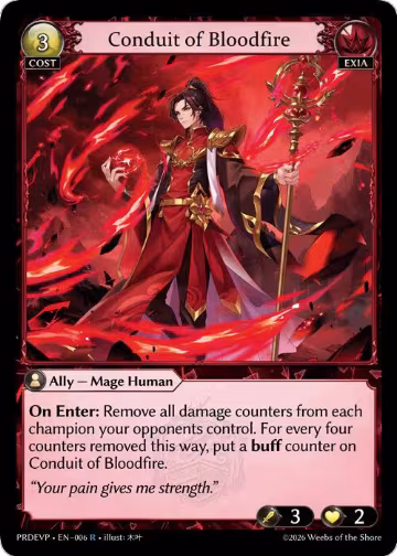 Conduit of Bloodfire (006), .asphodel/paradise Event Pack — Grand Archive card price