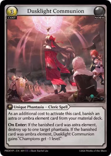 Dusklight Communion (009), .asphodel/paradise Event Pack — Grand Archive card price