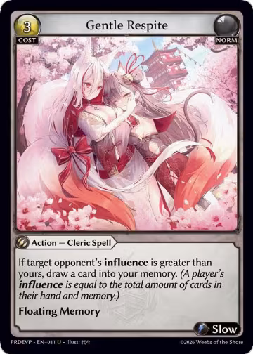 Gentle Respite (011), .asphodel/paradise Event Pack — Grand Archive card price