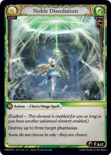Noble Dissolution (016), .asphodel/paradise Event Pack — Grand Archive card price