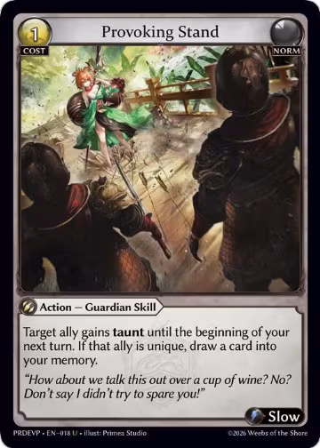 Provoking Stand (018) — card price