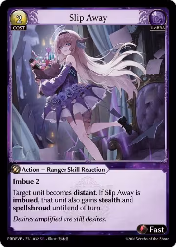 Slip Away (032), .asphodel/paradise Event Pack — Grand Archive card price