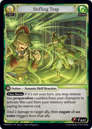 Stifling Trap (026), .asphodel/paradise Event Pack — Grand Archive card price