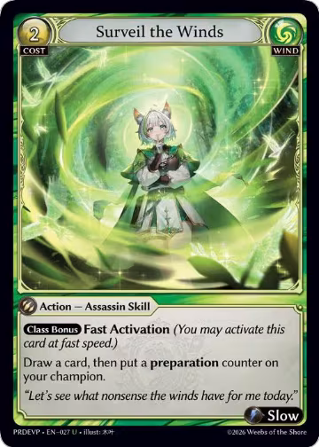 Surveil the Winds (027), .asphodel/paradise Event Pack — Grand Archive card price