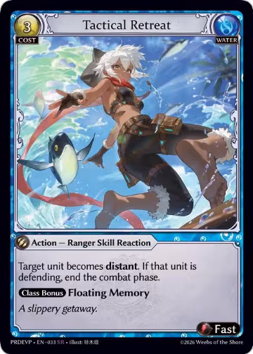 Tactical Retreat (033), .asphodel/paradise Event Pack — Grand Archive card price