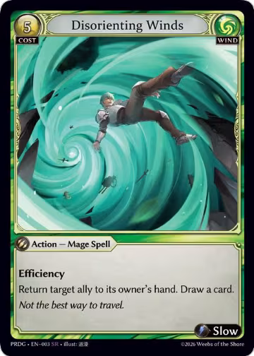 Disorienting Winds (003), .asphodel/paradise Grimoire — Grand Archive card price