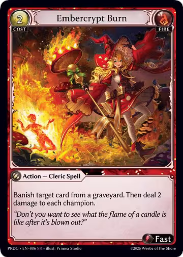 Embercrypt Burn (006), .asphodel/paradise Grimoire — Grand Archive card price