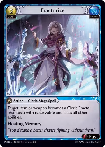 Fracturize (009), .asphodel/paradise Grimoire — Grand Archive card price
