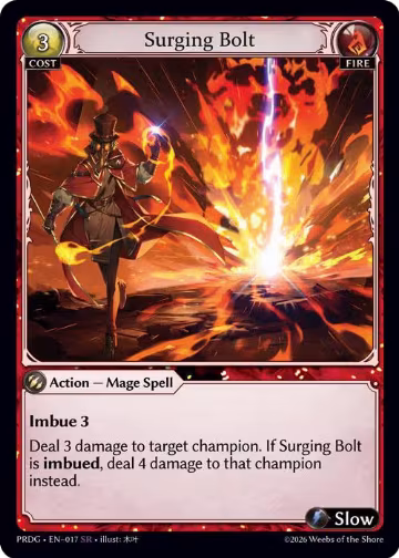 Surging Bolt (017), .asphodel/paradise Grimoire — Grand Archive card price